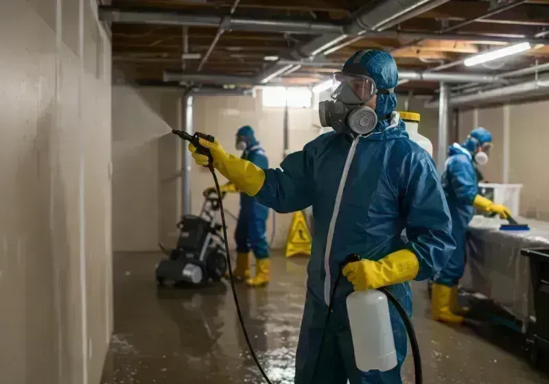 Basement Sanitization and Antimicrobial Treatment process in South Laurel, MD