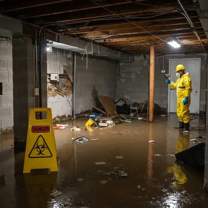 Flooded Basement Electrical Hazard in South Laurel, MD Property